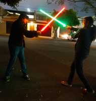 Світловий меч джедая з USB-заряджанням металева руківка та 14 змінних кольорів л фото